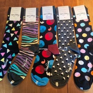 5 pairs of adult men’s Happy Socks, either size 10-13 or 8-12. NWT.